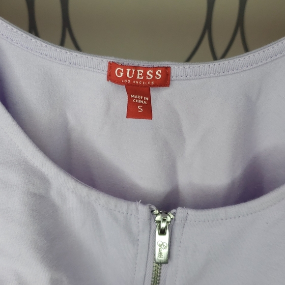 Euc guess size small zip front shirt - Picture 5 of 7